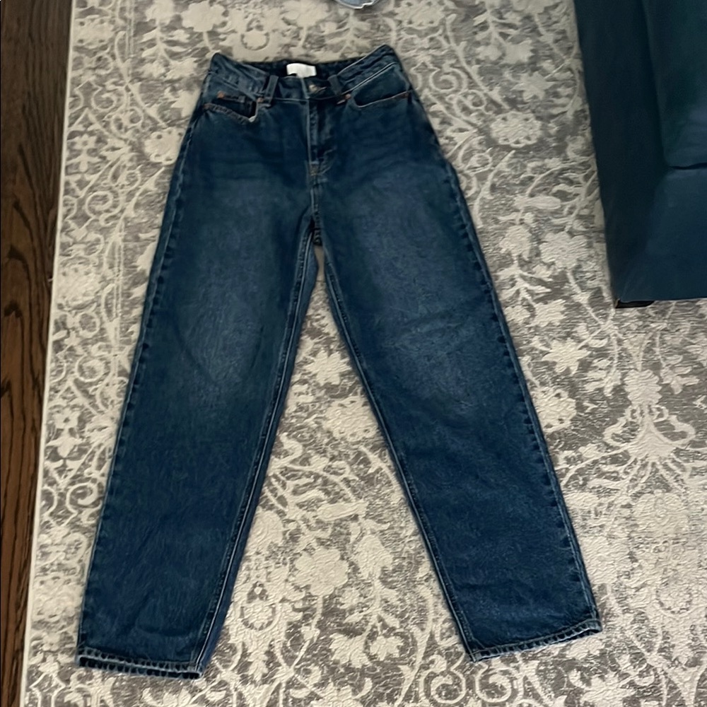 H&M Dark Blue Straight Leg Jeans